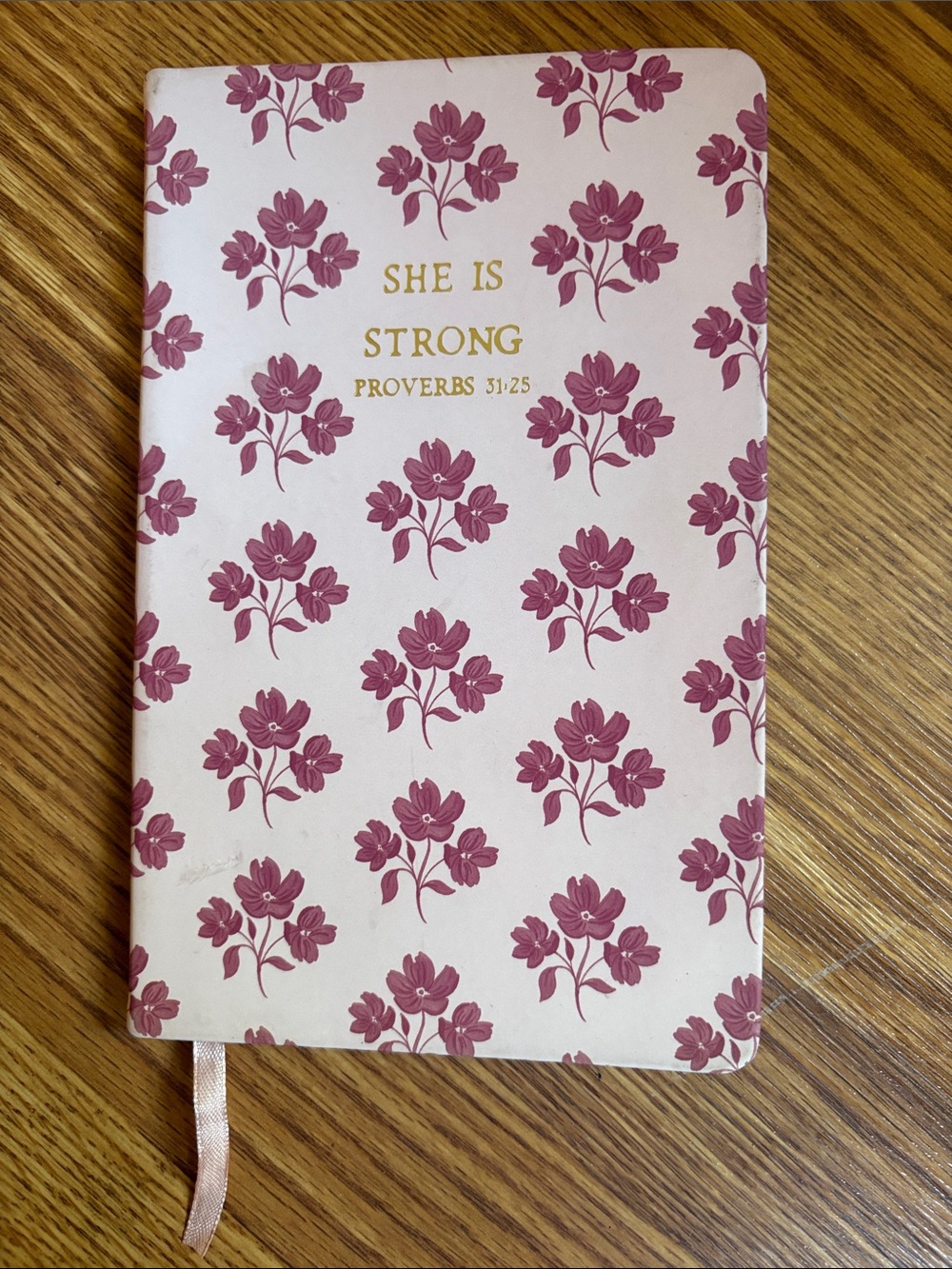 Source Unknown Pink Floral 'She Is Strong' Journal